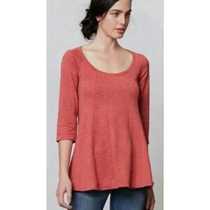 Anthropologie Deletta Pathed Seams 3/4 Sleeve Top